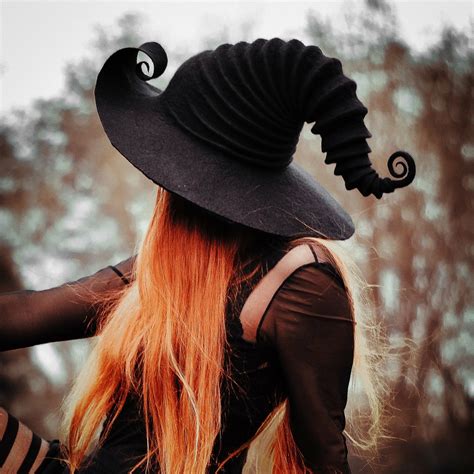Curled witch hatg